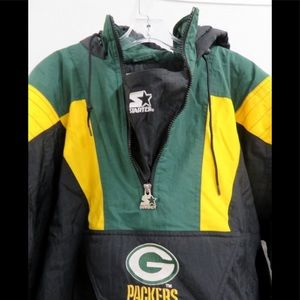 Vintage Starter Green Bay Packers 1/2 Zip Jacket